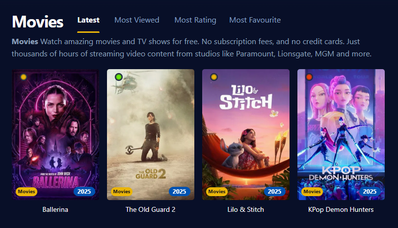 View of the WatchSeries design